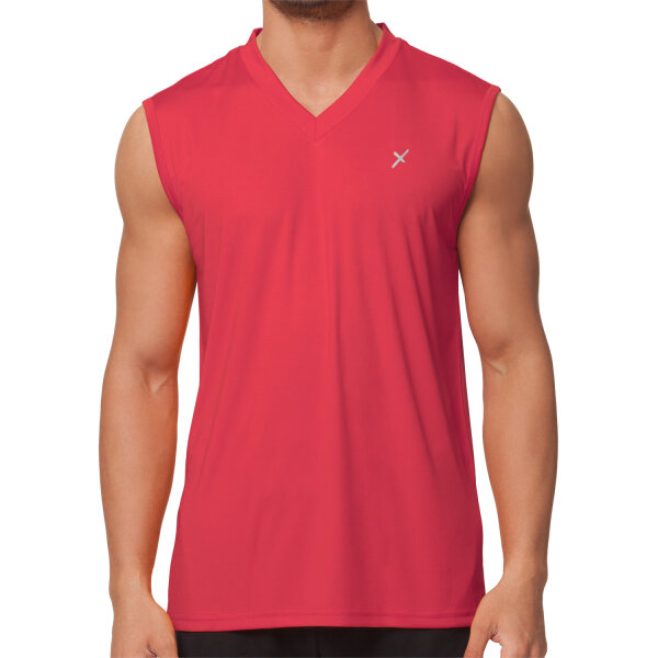 CFLEX Herren Sport Shirt Fitness Muscle-Shirt Sportswear Collection - Rot L