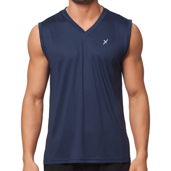 CFLEX Herren Sport Shirt Fitness Muscle-Shirt Sportswear Collection - Navy M