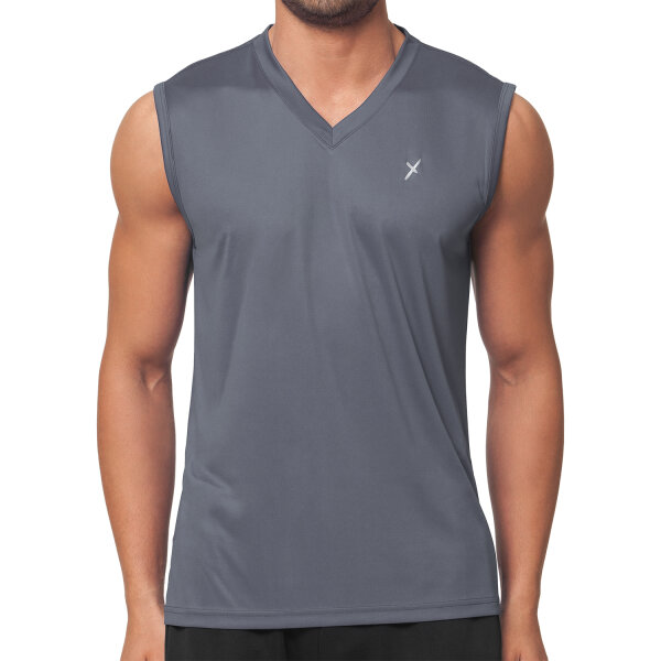 CFLEX Herren Sport Shirt Fitness Muscle-Shirt Sportswear Collection - Grau L