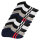 Footstar Damen & Herren Sneaker Socken mit Blockringeln (10 Paar) Kurze Sportsocken - Sneak It! - Street 35-38