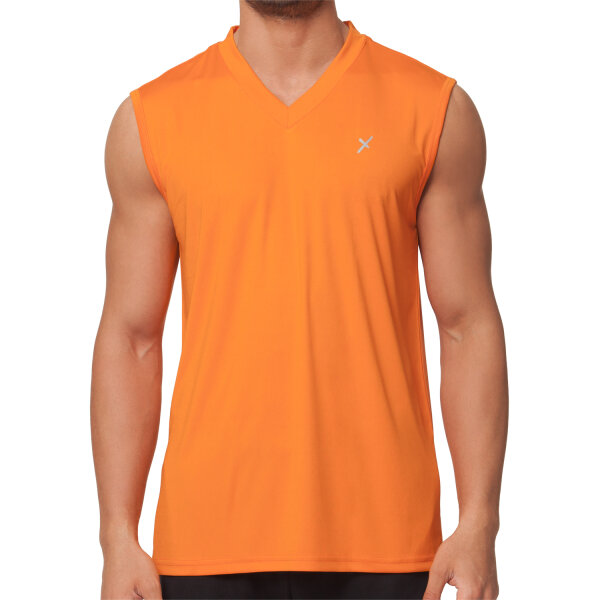 CFLEX Herren Sport Shirt Fitness Muscle-Shirt Sportswear Collection - Orange M