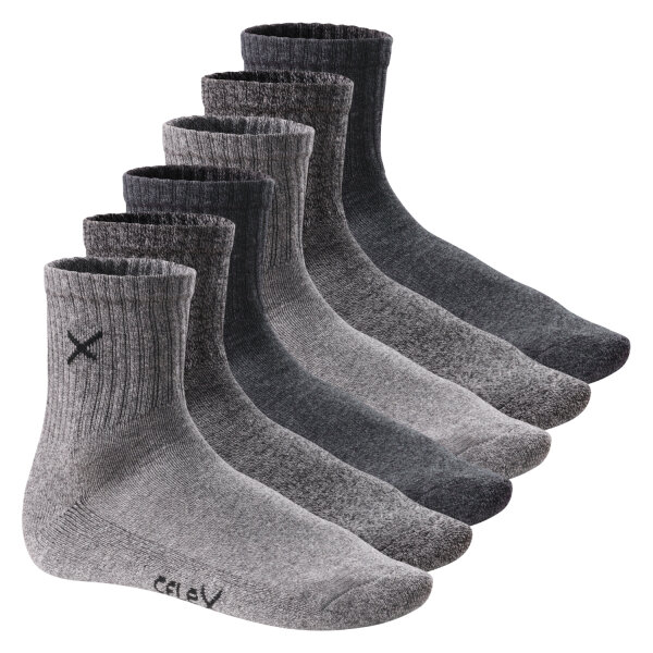 CFLEX Damen & Herren Short Crew Socks (6 Paar) - Sports Mouline 35-38