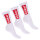 kicker Damen & Herren Crew Socks (3 Paar) Weiß 35-38