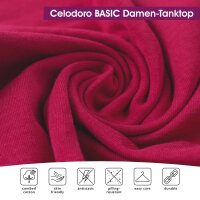 Celodoro Damen Basic Tanktop Achselhemd (1 Stück) Trägertop aus Baumwolle - Nude S