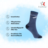 Footstar Kinder Frottee-Socken mit Motiv (3 Paar) Warme...