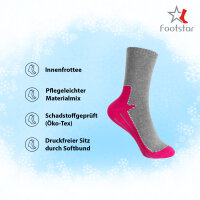 Footstar Kinder Frottee-Socken mit Motiv (3 Paar) Warme...