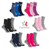 Footstar Kinder Frottee-Socken mit Motiv (3 Paar) Warme Socken mit Thermoeffekt - Marine 23-26