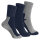 Footstar Kinder Frottee-Socken mit Motiv (3 Paar) Warme Socken mit Thermoeffekt - Marine 23-26