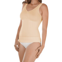 Celodoro Damen Form-Top - Seamless Unterhemd mit Shaping-Effekt - Beige XXL