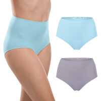 Celodoro Damen Seamless Taillenslip (2er Pack) - Hellblau...