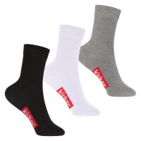 kicker Kinder Socken (3 Paar) Schwarz Weiß Grau 27-30