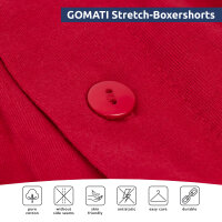 Gomati Herren Jersey Boxershorts (4 Stück) Stretch Unterhose aus Baumwolle - Schwarz 6XL/14