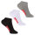 kicker Kinder Sneaker Socken (3 Paar) Schwarz Weiß Grau 27-30