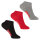 kicker Kinder Sneaker Socken (3 Paar) Schwarz Rot Grau 27-30