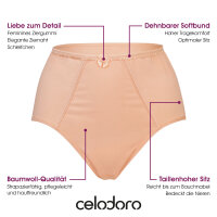 Celodoro Damen Taillenslip (6er Pack) Baumwoll-Slip Verschiedene Designs