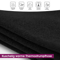 Celodoro Damen Thermo Strumpfhose (1 Stück) mit Innenfleece - Schwarz M-L