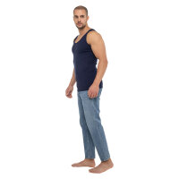 Celodoro Herren Business Tank Top (2er Pack) Achselhemd aus Baumwolle - Navy S