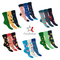 Footstar Damen & Herren Bunte Motiv Socken (3, 6 oder...