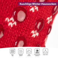 Footstar Damen und Herren Winter Haussocken (1 Paar) Kuschelsocken - Blau 35-38