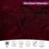 Celodoro Damen Taillenslip (6er Pack) Microfaser-Slip mit Stickerei - Pastelltöne 44-46