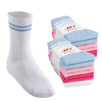 MT Damen und Herren Sport- und Freizeitsocken (16 Paar) Tennissocken - Pastell 35-38