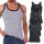 MT Herren Melange Tank-Top (5er Pack) Baumwoll Feinripp Unterhemden ärmellos - Mix mit Schwarz & Grau 8 (XXL)