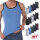 MT Herren Melange Tank-Top (5er Pack) Baumwoll Feinripp Unterhemden ärmellos - Mix mit Schwarz & Grau 8 (XXL)