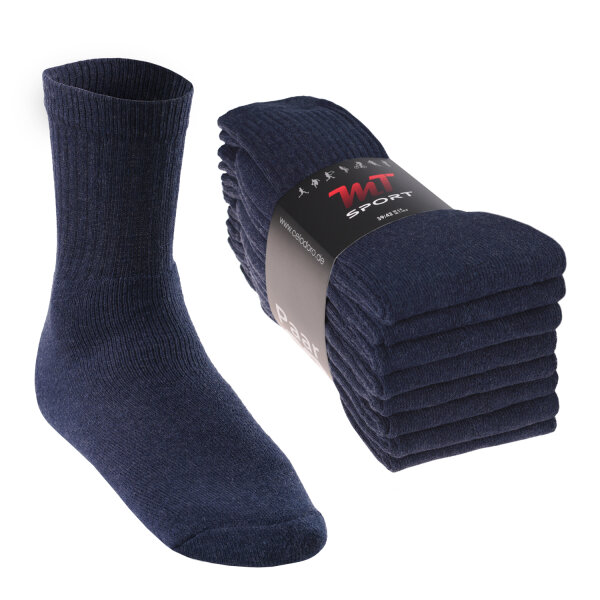 MT Damen und Herren Sport- und Freizeitsocken (8 Paar) Tennissocken - Jeansblau 35-38