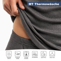 MT Herren Ski- & Thermowäsche Set - Lange Unterwäsche Weiche Innenseite - Anthrazit M