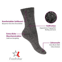 Footstar Damen Frottee Socken (6 Paar) Winter Socken mit...