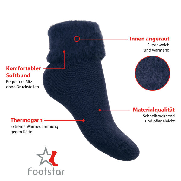 1 Paar € Extra 8,95 schwarz, Winter Thermo Socken