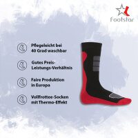 Footstar Herren Wintersocken Socken Frottee mit Thermo Effekt 6er Pack - Mehrfarbig 43-46