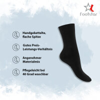 Footstar Herren Baumwollsocken (10 Paar) Handgekettelte...