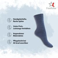 Footstar Herren Baumwollsocken (10 Paar) Handgekettelte...