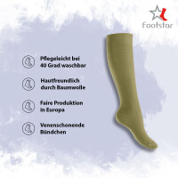 Footstar Herren & Damen Kniestrümpfe (5 Paar), Klassische Strümpfe aus Baumwolle - Everyday! - Herbstfarben 35-38