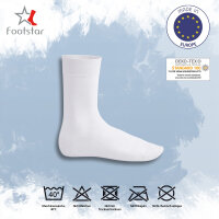 Footstar Herren & Damen Baumwollsocken (10 Paar), Klassische Socken aus Baumwolle - Everyday! - Weiß 35-38