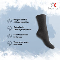 Footstar Herren & Damen Baumwollsocken (10 Paar), Klassische Socken aus Baumwolle - Everyday! - Marine-Anthra 47-50