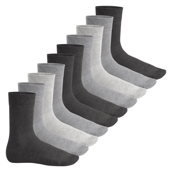 Footstar Herren & Damen Baumwollsocken (10 Paar) Klassische Socken aus Baumwolle - Everyday! - Classic Grey 39-42