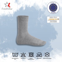 Footstar Herren & Damen Baumwollsocken (10 Paar), Klassische Socken aus Baumwolle - Everyday! - Classic Grey 35-38