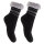 Footstar Damen und Herren Winter Haussocken (2 Paar) Kuschelsocken - Schwarz 35-38