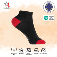 Footstar Kinder Baumwoll Kurzschaft Socken (10 Paar) mit abgesetzter Ferse und Spitze - Funfarben 23-26