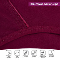 Celodoro Damen Taillenslip (6er Pack) Baumwoll-Slip Verschiedene Designs - Ecru 40-42