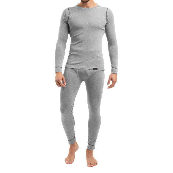 Celodoro CFLEX Herren Ski- & Thermowäsche Set - warme Unterwäsche Langarm POLARDRY - Hellgrau XL