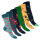 Footstar Damen & Herren Bunte Motiv Socken (3, 6 oder 9 Paar) Lustige modische Baumwoll Socken